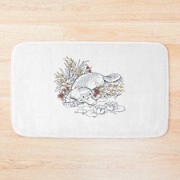 Item preview, AUSTRALIAN NATIVE ANIMAL PLATYPUS WITH HAND ILLUSTRATED AUSTRALIAN BUSHLAND WILDFLOWERS designed and sold by Barb  Hamilton ⭐⭐⭐⭐⭐.
