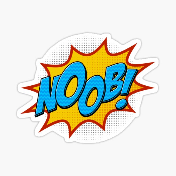 Noob Noob Stickers Redbubble - noob vs guest 1337 decal roblox