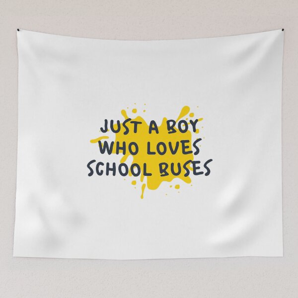 Item preview, JUST A BOY WHO LOVES SCHOOL BUSES designed and sold by Innovational.