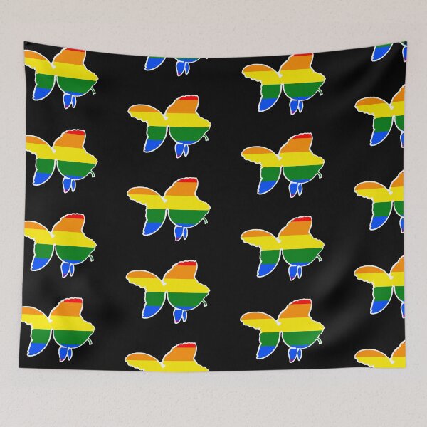 Item preview, Goldfish Ryukin - Pride Flag Black designed and sold by Puddmuppy.