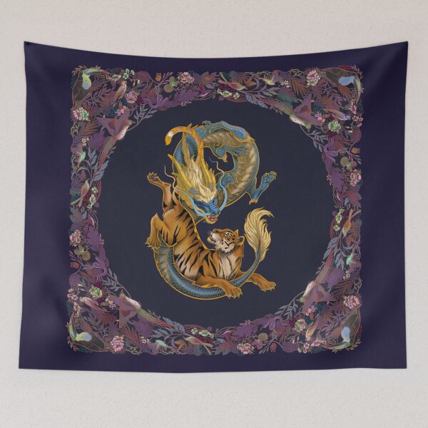 Item preview,  Dragon & Tiger - Chinese Zodiac Pair Bond Ampersand: Color designed and sold by Wild-Astro.