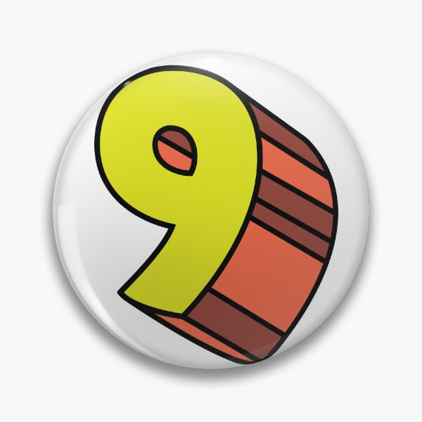 Item preview, Number nine 3D cartoon  designed and sold by Planet-Pop.