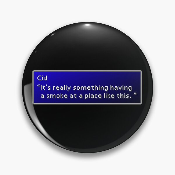Item preview, It's Really Something Having A Smoke - Cid Highwind Dialogue Box designed and sold by MogsterMemes.