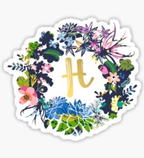 H flowers Sticker