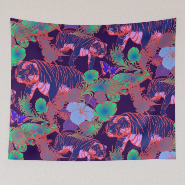 Item preview, Tiger With Flowers designed and sold by Dbanksdesign.