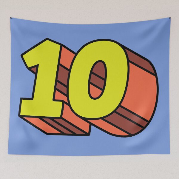 Item preview, Number ten 3D cartoon  designed and sold by Planet-Pop.