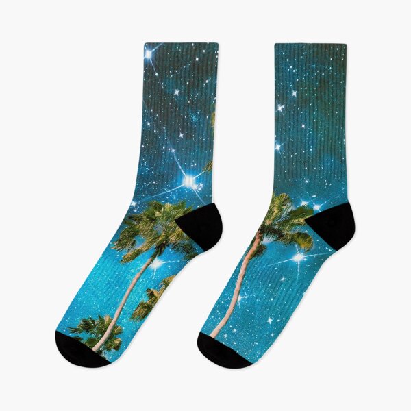 Item preview, Palm trees in blue space surreal collage  designed and sold by Yasmine khalifa.