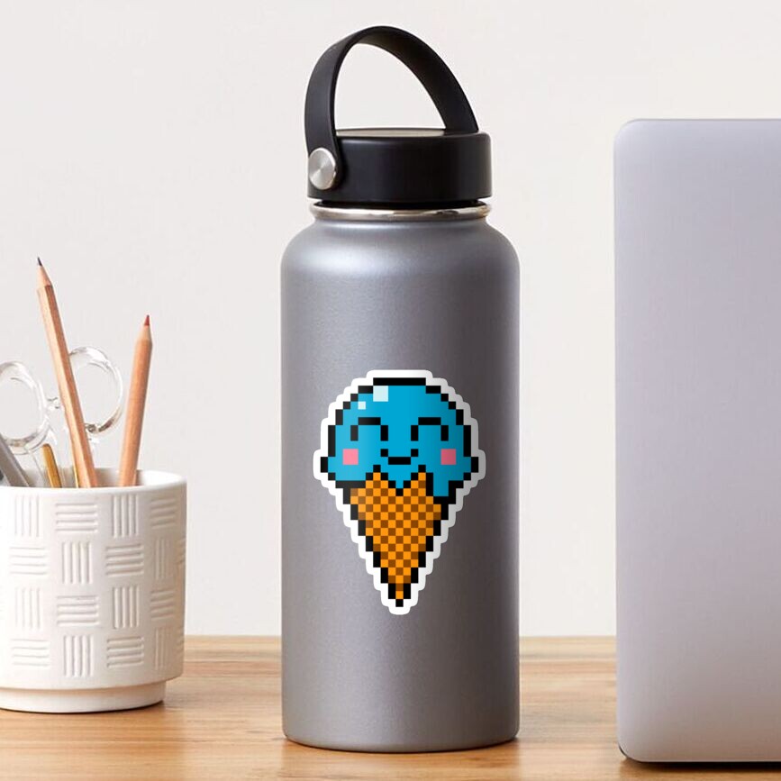 Ice Cream Pixel Art Sticker For Sale By Xtrolix Redbubble