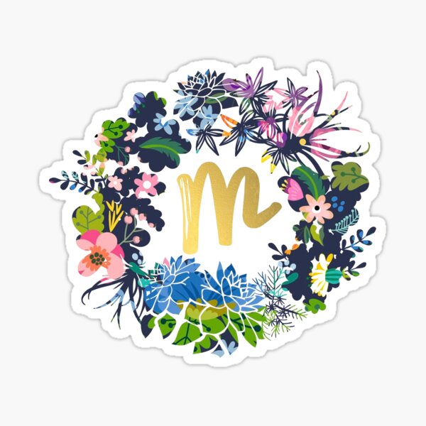 M flowers Sticker