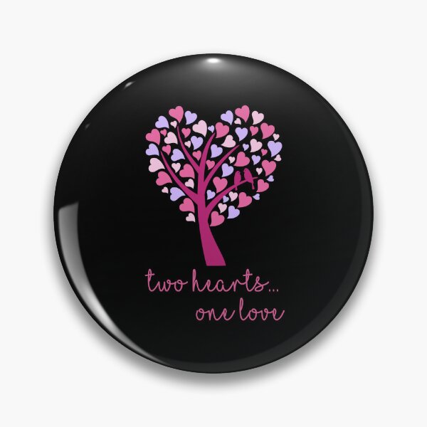 Item preview, Two Hearts...One Love - Pink on Black designed and sold by PawsitiveMum.