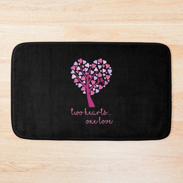 Item preview, Two Hearts...One Love - Pink on Black designed and sold by PawsitiveMum.