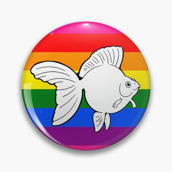 Item preview, Goldfish Ryukin - Pride Flag Silhouette designed and sold by Puddmuppy.