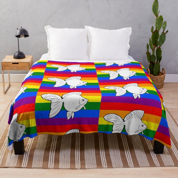 Item preview, Goldfish Ryukin - Pride Flag Silhouette designed and sold by Puddmuppy.