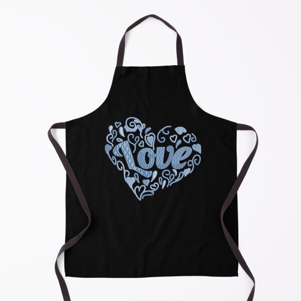 Item preview, Love in Love heart Sky Blue Embroidered Look designed and sold by Trinket-Trickster.