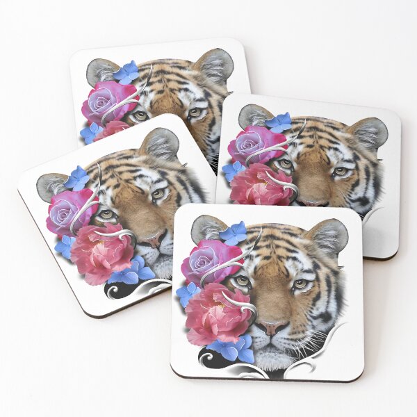 Item preview, Tiger With Flowers designed and sold by Ketrinartistka.