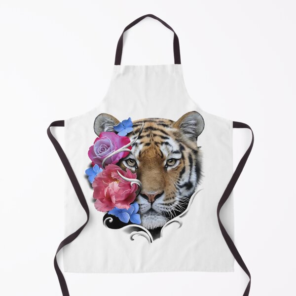 Aperçu de l'œuvre Tigre avec des fleurs créée et vendue par Ketrinartistka.