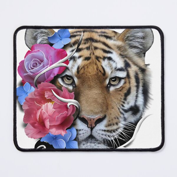Item preview, Tiger With Flowers designed and sold by Ketrinartistka.