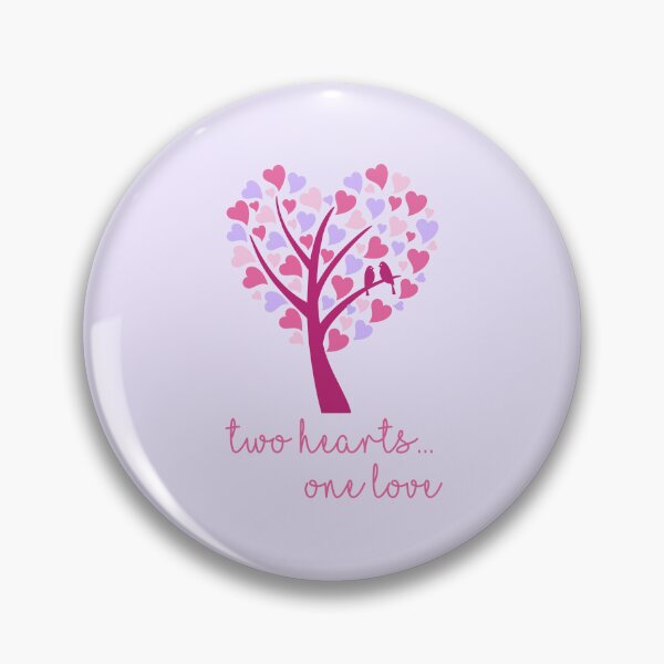 Item preview, Two Hearts...One Love - Pink on Purple designed and sold by PawsitiveMum.