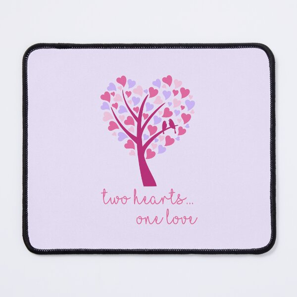Item preview, Two Hearts...One Love - Pink on Purple designed and sold by PawsitiveMum.
