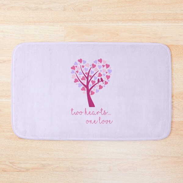 Item preview, Two Hearts...One Love - Pink on Purple designed and sold by PawsitiveMum.