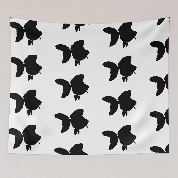 Item preview, Goldfish Ryukin - Black Silhouette  designed and sold by Puddmuppy.