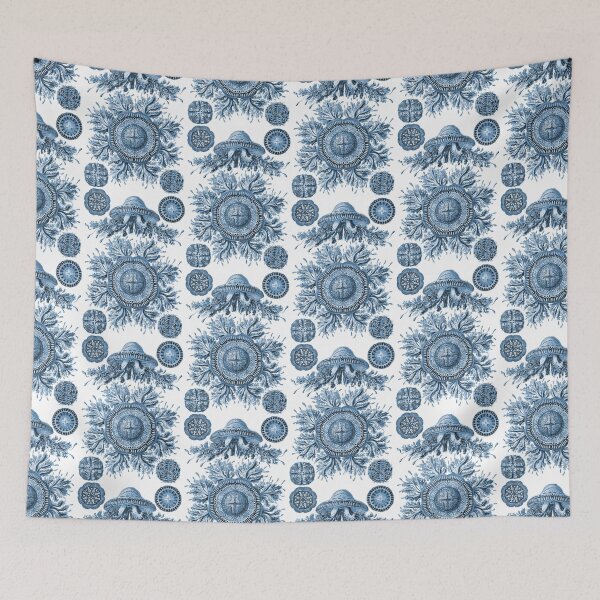 Item preview, Ernst Haeckel Jellyfish Kolpophorae Discomedusae Indigo designed and sold by aimeewilson.