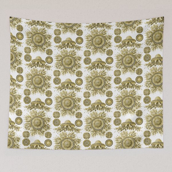 Item preview, Ernst Haeckel Jellyfish Kolpophorae Discomedusae Ochre designed and sold by aimeewilson.