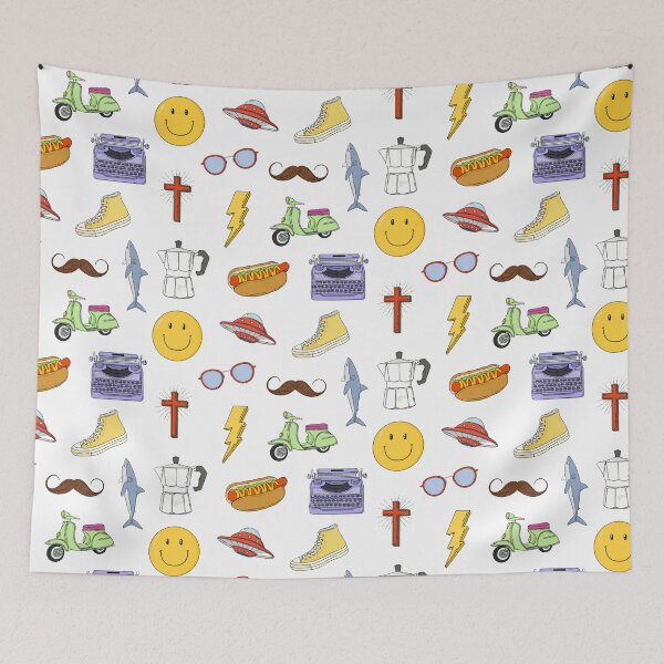 Item preview, Funky Retro Object Set Colorful And Cool designed and sold by SidhuKeet1.