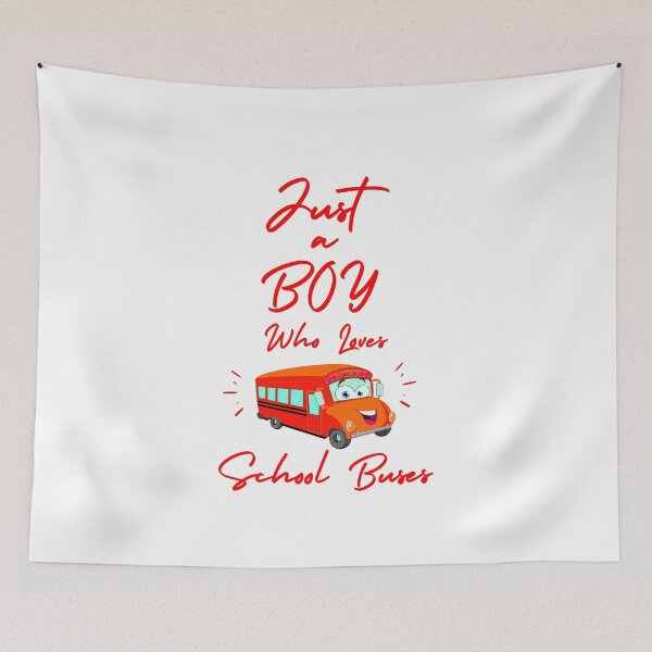 Item preview, JUST A BOY WHO LOVES SCHOOL BUSES designed and sold by Innovational.