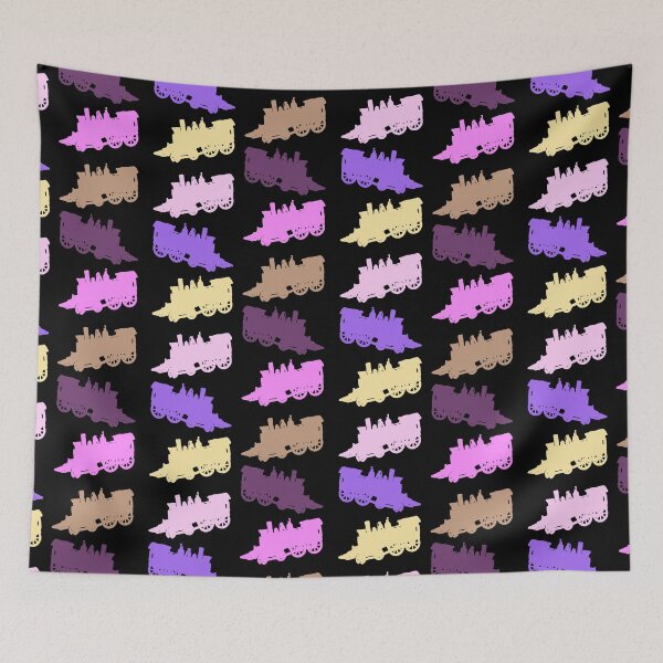 Item preview, Locomotive Train Cab Pink Pattern designed and sold by Chubuter.