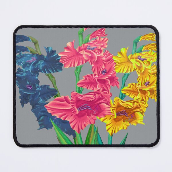 Item preview, Flame Flower Bouquet Blue Pink and Yellow designed and sold by HeatherNafeArt.