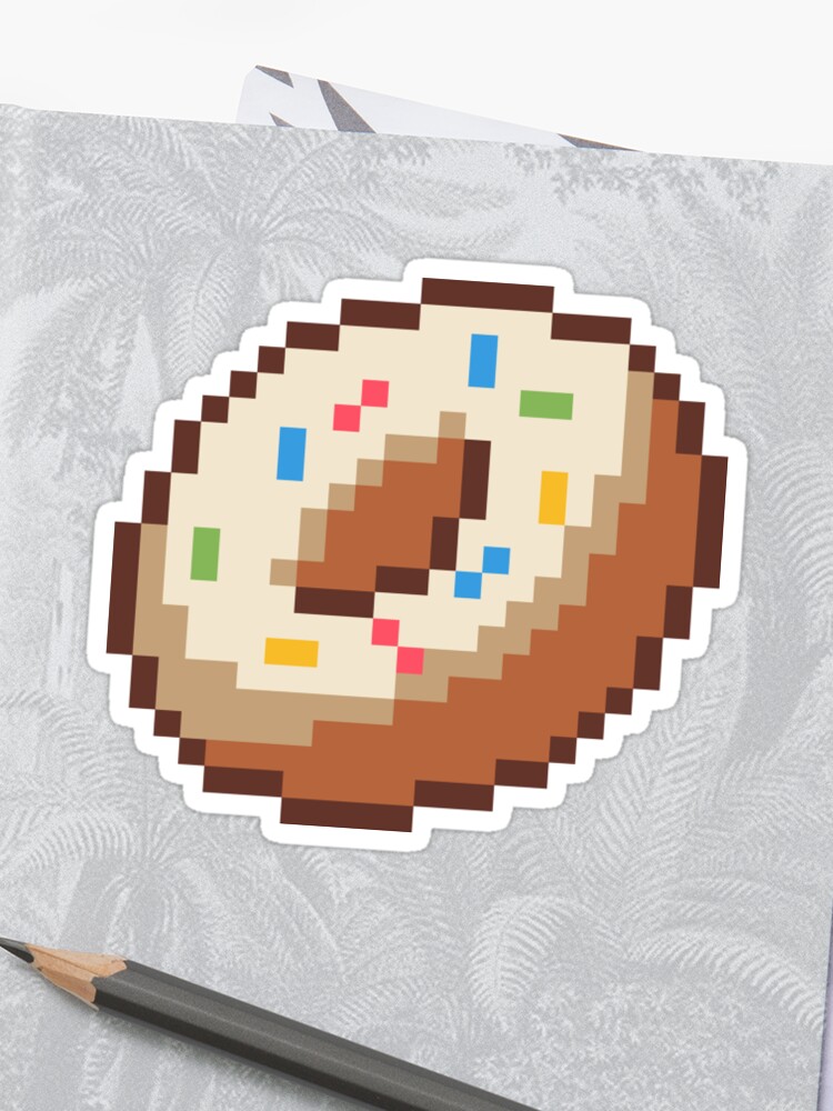 Donut Pixel Art Sticker