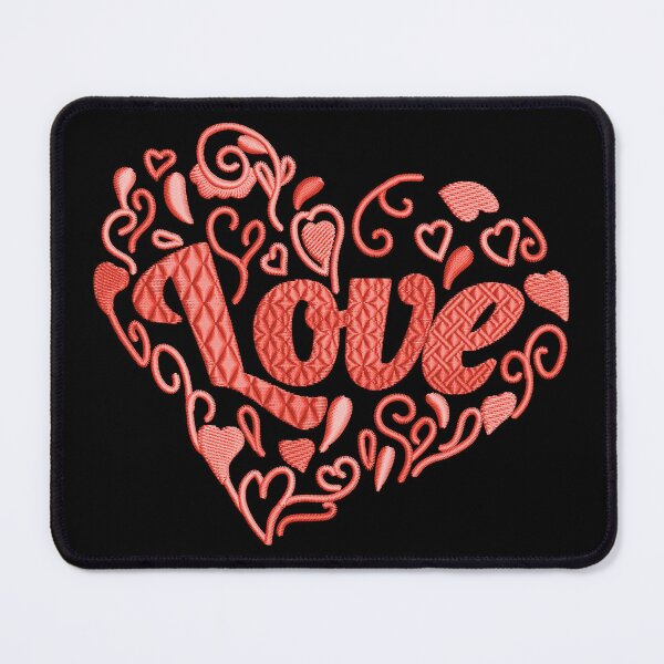 Item preview, Love in Love heart Scarlet Red Embroidered Look designed and sold by Trinket-Trickster.