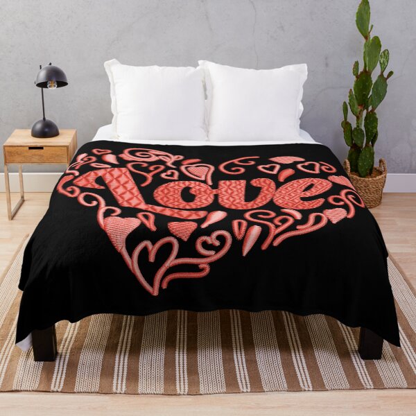 Item preview, Love in Love heart Scarlet Red Embroidered Look designed and sold by Trinket-Trickster.
