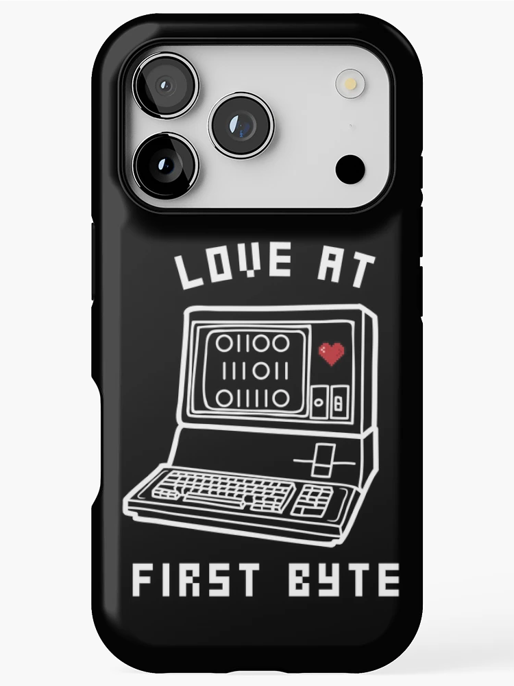 Thumbnail 1 of 4, iPhone Case, Love at First Byte pun | Coding/Coder software engineer developer programmer designed and sold by brinikki.