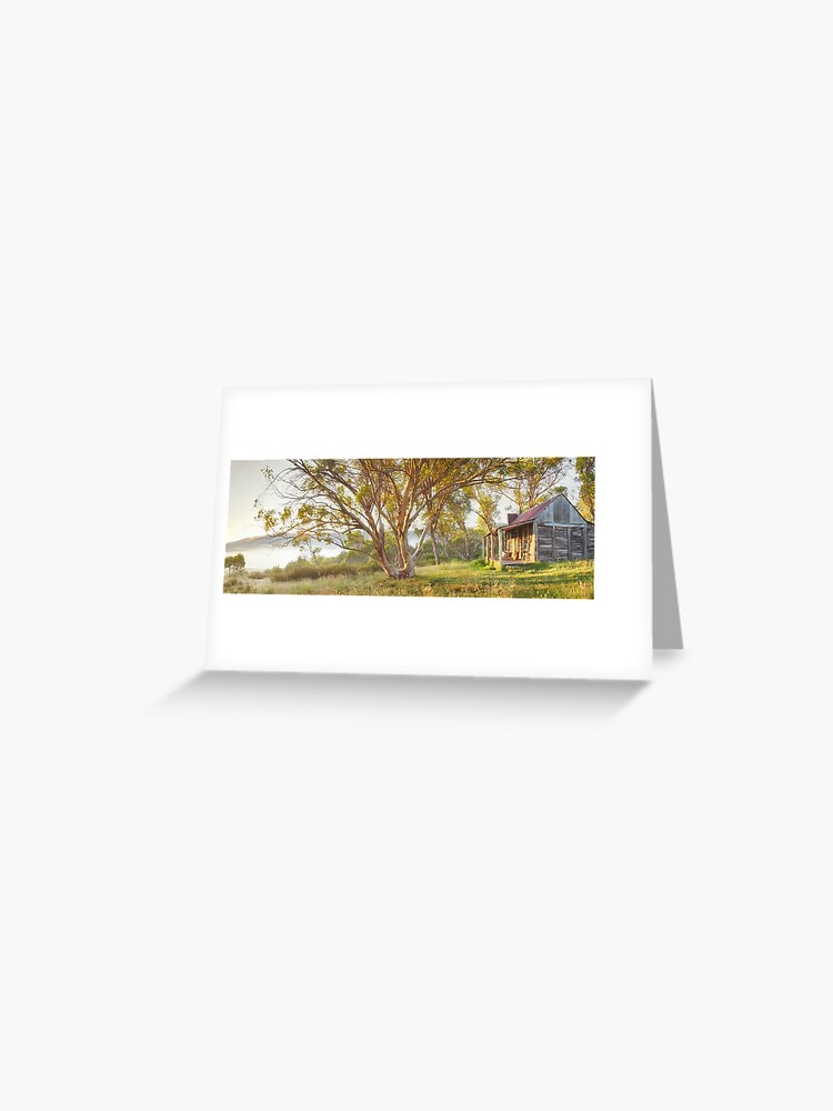 Thumbnail 1 of 2, Greeting Card, Wheelers Hut, Jagungal Wilderness, Kosciuszko, New South Wales, Australia designed and sold by Chockstone.