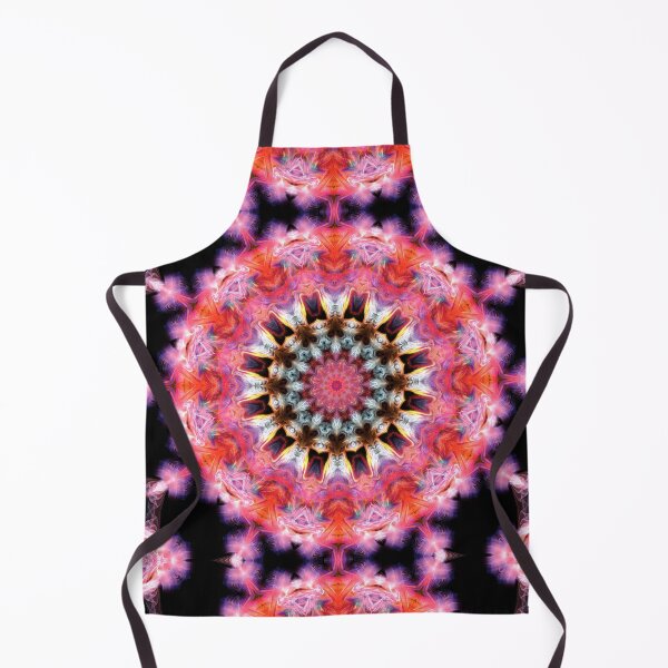 Item preview, Fractal mandala in amber, pink, and grey-green designed and sold by effervescence.