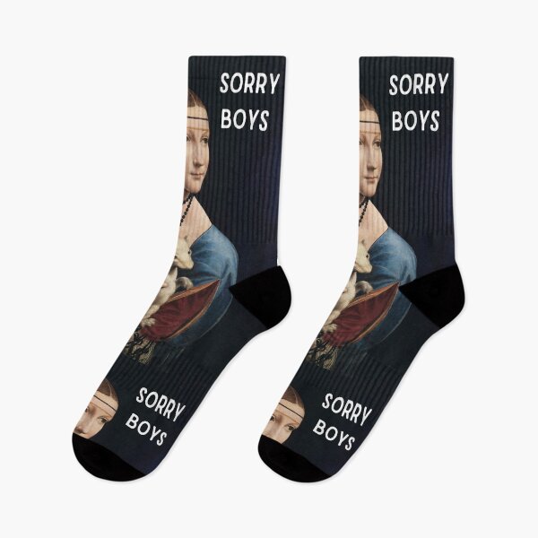 Item preview, Sorry boys, my Cat is My Love – funny quote - Valentine's day. Leonardo da Vinci's Lady with an Ermine. designed and sold by fowons.