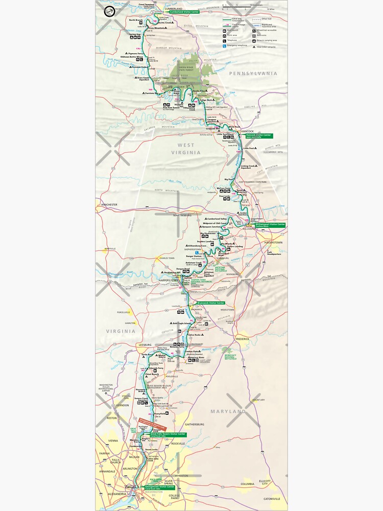 quot Map of the Chesapeake and Ohio - Bg,f8f8f8 Flat,750x,075,f Pad,750x1000,f8f8f8 
