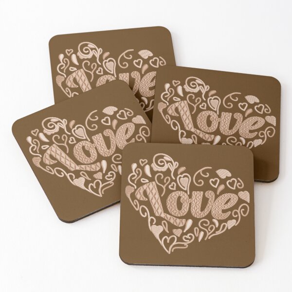 Item preview, Love in Love heart Salted Caramel Embroidered Look designed and sold by Trinket-Trickster.