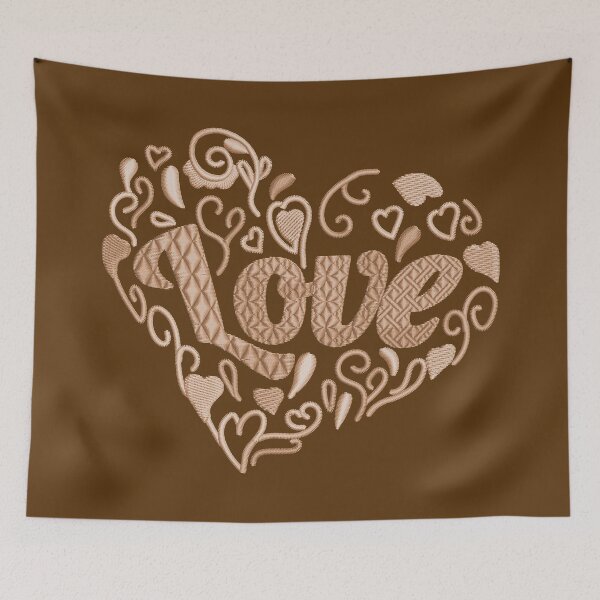 Item preview, Love in Love heart Salted Caramel Embroidered Look designed and sold by Trinket-Trickster.