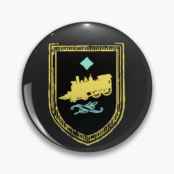 Item preview, Medieval Locomotive Cab Sigil With Ornaments - Old Yellow designed and sold by Chubuter.