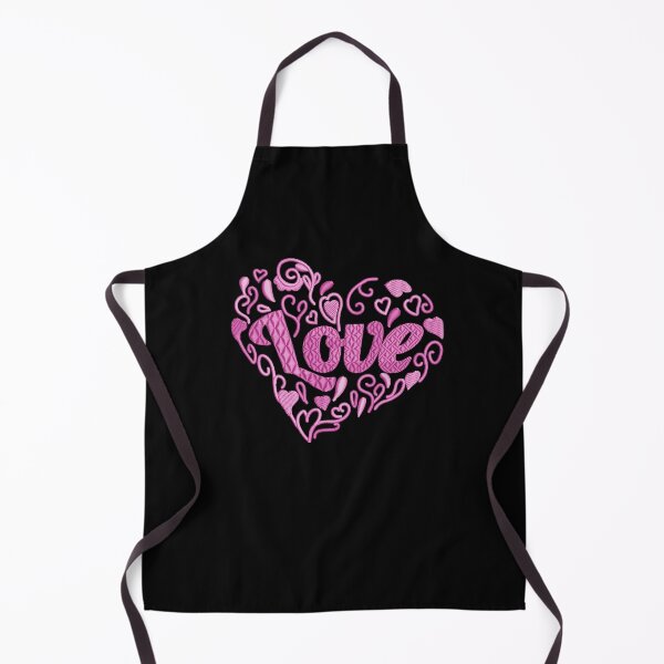 Item preview, Love in Love heart Hot Pink Embroidered Look designed and sold by Trinket-Trickster.