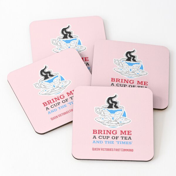 Item preview, Pink Queen Victoria Bring Me a Cup of Tea and the Times designed and sold by IceCreamMuseum.