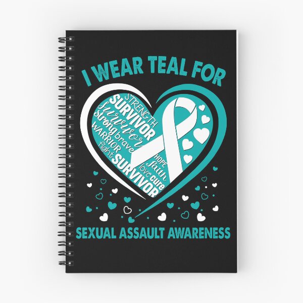 Item preview, I Wear Teal For Sexual Assault Survivor Heart Ribbon designed and sold by heppenp.