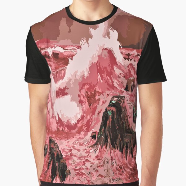 ocean red waves Graphic T-Shirt
