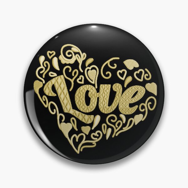 Item preview,  Love in Love heart Canary Yellow Embroidered Look designed and sold by Trinket-Trickster.