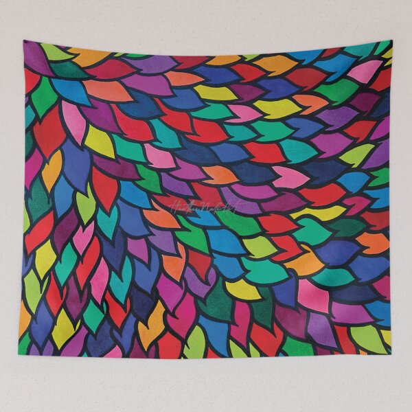 Item preview, Marker Rainbow Leaves designed and sold by HeatherNafeArt.