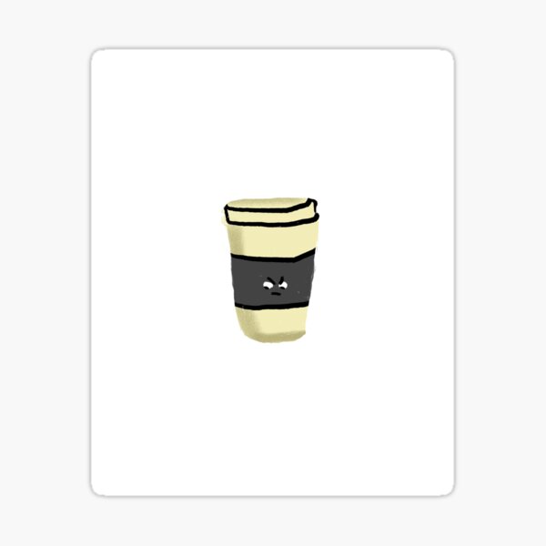 Mad Coffee Cup Sticker