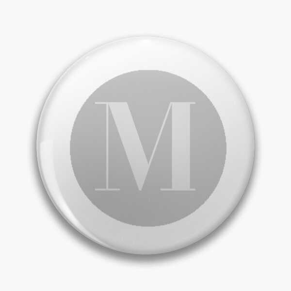 Item preview, M initial (grey) designed and sold by EMXEdesigns.